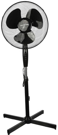 A2Z Pedestal Fan 16 Inch 3-Speed Setting Oscillating - Pedestal Fans PF11601 Black