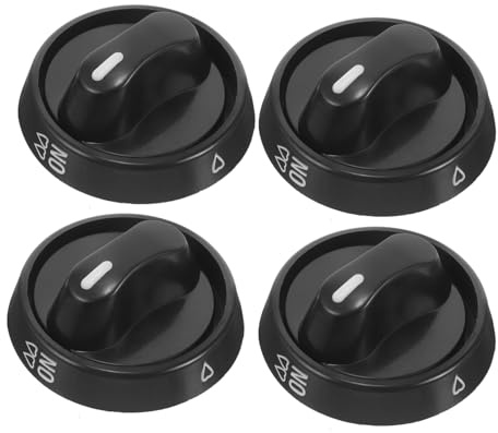 HOMSFOU Plastic Cooking Stove Knobs with Simple Design 4 Pcs Universal Not Easy to Deform and Gas Stove Replacement Kitchen Use