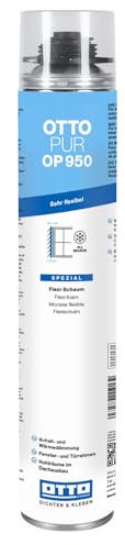 12 x OTTO-PUR OP950 750 ml FlexiFoam Winterschaum procesable hasta -10°C Pistola de espuma de montaje para relleno, aislamiento y aislamiento, espuma de construcción de aislamiento acústico 63 dB para