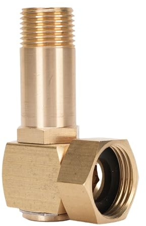 Rhawuy Conector de Codo Giratorio para Carrete de Manguera de jardín |Adaptador de aleación de Zinc GHT de 1 Pulgada para Seguridad y Fugas, minimizando la conexión |Accesorio de