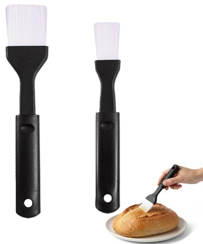 2 PCS Pastry Brushes, for Cooking & BBQ, Food Grade No Shedding Basting Brushes, Heat Resistant Oil Brush for Baking, Grilling, Egg Wash, Butter, Marinade & Kitchen Use