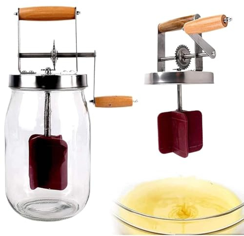 Churner manual de mantequilla, diseño de manivela para mantequilla casera rápida en casa o restaurante