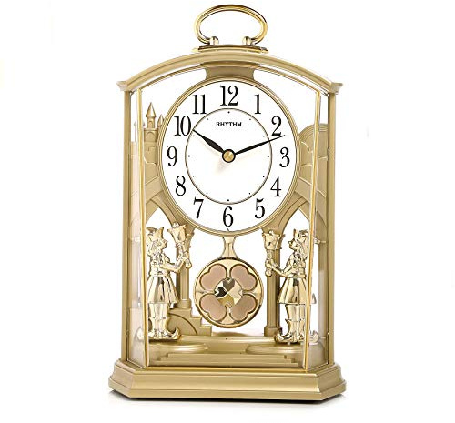 Rhythm Kunstvolles Menschen Zwei Ton Kaminuhr mit Ultra Slow Pendel