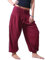 Kunst und Magie Damen Pluderhose Haremshose Sommerhose Hippie Goa Wellness Yoga, Farbe:Bordeaux, Größe Damen:34-38(S/M)