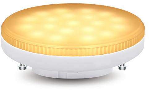 Long Life Lamp Company 7W LED GX53 240v Replacement for Circular Light Bulb Warm White