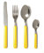 Excelsa Fashion Service 24 Couverts, Acier Inoxydable, Jaune