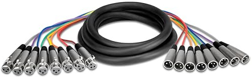HOSA XLR-807 23FT 8-CHANNEL SNAKE CABLE XLR MALE TO FEMALE