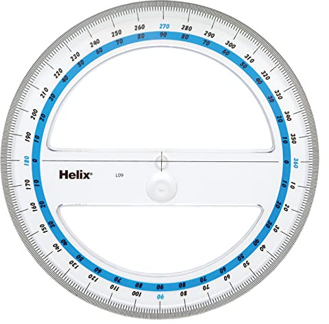 Helix 15cm / 360 Degree Protractor Angle Measure