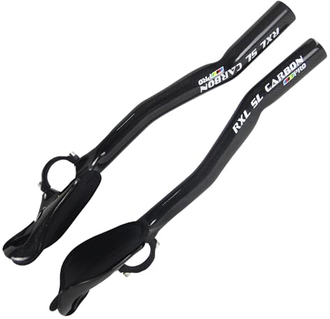 TT Bars Carbon Bike Areo Bars Bike Handlebar RXL SL Bullhorn Handlebars Carbon Aero Bars Aero Handlebars Black 3K Glossy 31.8X340mm Triathlon Aero Bars Bullhorn Bars Triathlon Handlebar Carbon Fiber