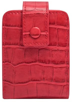 Aolaso, custodia per rossetto, in pelle bovina, con specchio, mini cosmetici, per contenere le zecche e labbra Regalo di Natale e Capodanno