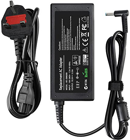 45W Laptop Charger for HP - 19.5V 2.31A Power Supply for HP Stream, Pavilion, Envy, ProBook, Split, Elitebook Folio, Chromebook - AC Adapter Charger with Power Cord (4.5x3mm)