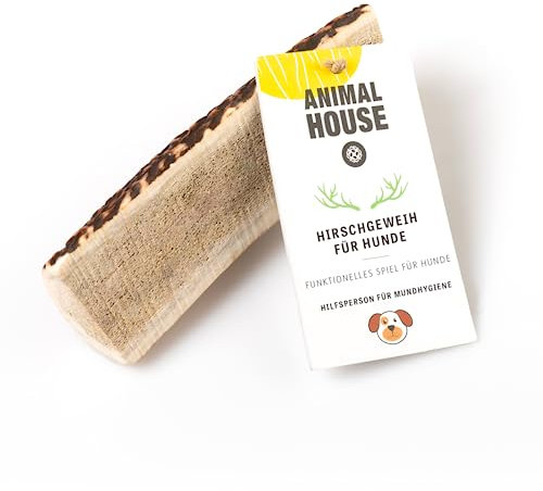 Animal House - Corna di Cervo Premium per Cani Sezionate - 100% Naturali e Resistenti - Migliora l'Igiene Orale - Adatte a Tutte le Taglie - Cruelty-Free (M)