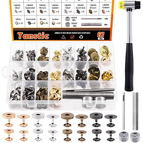 Tanstic 69 ensembles 14mm 18mm 4 couleurs rondes ensembles d'accrochage magnétique, y compris les fermures à bouton magnétique accrochages en cuir magnétique avec outil de bouton magnétique