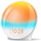 ARTINABS Tageslichtwecker Lichtwecker Wake up Light Sonnenaufgang Sonnenuntergang Simulation Wecker Radio 8 Naturgeräusche 2 Alarmen Snooze 15 Farblicht 20 Helligkeit Nachttischlampe Kinder
