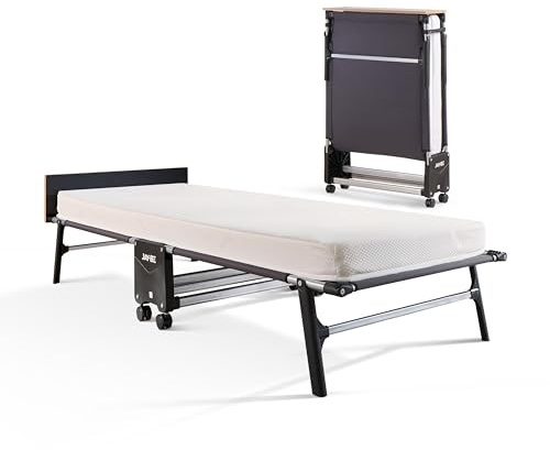 JAY-BE Rollaway Folding Bed with Memory Mattress, Single