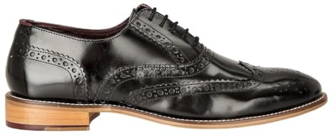Mens Classic Oxford Brogues Real Leather Formal Retro Gatsby Wing Tip Lace Up Shoes