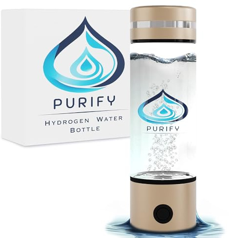 PURIFY™ - Hydrogen Water Bottle, 330ml Hydrogen Water Generator, Hydrogen Water Machine with Platinum SPE/PEM Electrolysis Technology, Hydrogen Water Bottle UK