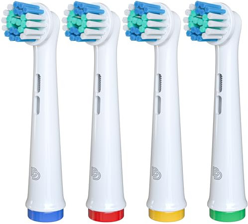 DentaDrift Brossette Oral-B Compatibles, 4-Pack Tête Brosse à Dent Oral B Compatibles - Qualité Premium, Défense Renforcée Contre la Plaque