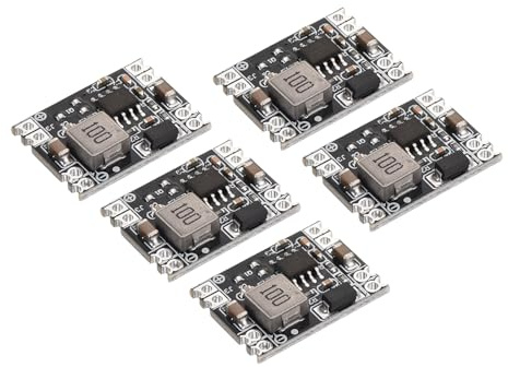 sourcing map DC-DC Buck Converter Voltage Regulator Step Down Power Module MP/1584EN 5.3-26V to 5V 3A for Power Adjustment Power Transformers 5 Pcs