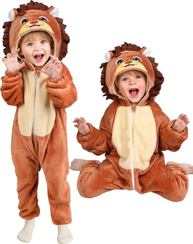 YADIYA Toddler Halloween Costume, Lion Costume Kids Toddler Animal Costume Baby Halloween Costumes for Kids Aged 18M-5Y