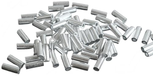 UNTERING Connettori per tubi da pesca Manicotti a crimpare da pesca 100 pezzi Manicotti a crimpare singoli manicotti a crimpare in alluminio manica a botte singola