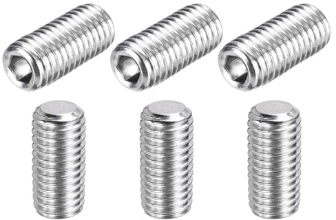 QUARKZMAN 6 Pcs Viti Senza Testa M12-1.75 X 20mm, 304 Acciaio Inossidabile A Punta Tazza Con Testa A Brugola Guida Esagonale Interna Per Riparazioni Arredamenti Bagno Progetti Fai Da Te