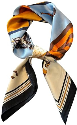 DIPZO Neck Scarf for Women, Leopard Print Scarf 70 X 70 Cm, Silk Feel Bandana for Hair, Neck, Bags & Fashion Accessories for Gifts & Outdoor Activities
