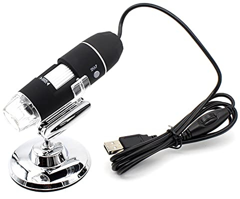Microscopio electrónico de 1000 Veces, cámara de endoscopio de microscopio Digital USB LED, Adecuada para Trabajos de reparación e inspección