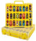 Xuerdon Spielzeugauto Aufbewahrungskoffer für Matchbox Cars. Holder Behälter Tasche für LOL Überraschungspuppen/für Shopkins mit 48 Fächern Doppelseitig-Gelb (nur Box)