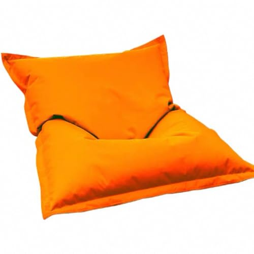 Väderbeständig säcksäck for utomhusbruk, utan fyllnadsmedel, väderbeständig, UV-skyddad, oxford, säcksäcksöverdrag, trädgård, strand, pool, flytande(Orange yellow,120x150cm)