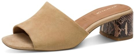 Tamaris Mule femme à talon bloc en cuir beige 40 EU