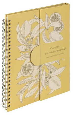 Clairefontaine 116349C Calendrier anniversaire Jardin des Sens 23x17cm 50p