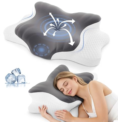 BRO Ergonomisches Orthopädisches Kissen aus Memory Foam zur Nackenschmerzen