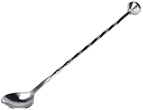 NOENNULL Cuchara de Bar Cuchara para Agitar Cócteles de Acero Inoxidable Agitador de Cócteles para Camarero para Agitar con Largo para para Coctelera