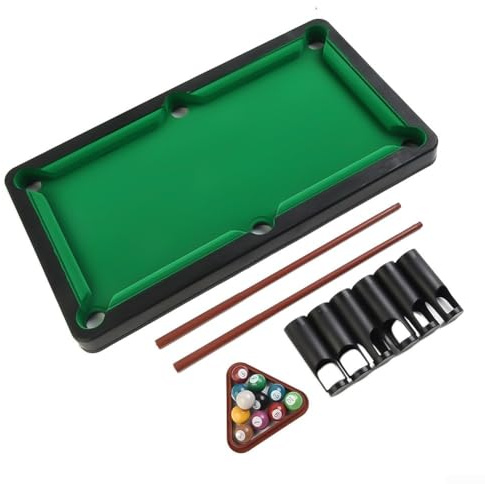 Nexbrill for MINI Pool Table Set for Kids and Adults, Portable Snooker Game with for CUES Balls and Rack, Compact Billiard Playset for Home Family Game Night, Stress Relief Indoor Toy