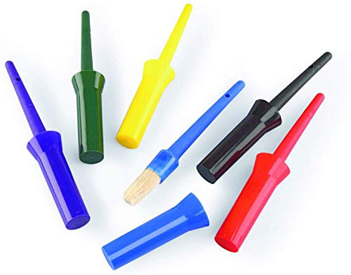 Brocha de plástico con tapa para aplicar aceite en los cascos, rojo, talla única