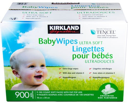 900 Kirkland Signature Unscented Baby Wipes