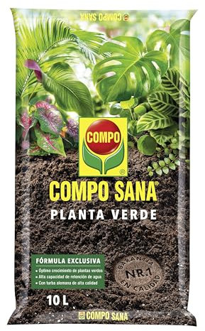 COMPO SANA Planta Verde, Substrato de calidad para el crecimiento de las plantas, Fórmula exclusiva, 10 L