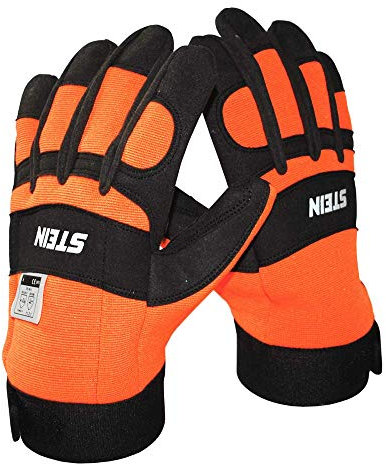 Stein 3 Sizes Forestry Protective Chainsaw Gloves With Left Hand Protection (Size 10)