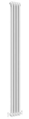Traditional 2 Column Central Heating Radiator Vertical Rads Cast Iron Style White 1800x200mm