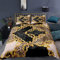 RFFLUX 3D Leopardenmuster Gold Kette Bettwäsche Set 135x200 cm 2teilig mit Reißverschluss Weiche und Angenehme Schlafkomfort Microfaser Bettbezug Kinderbettwäsche mit Kissenbezug 80x80 cm
