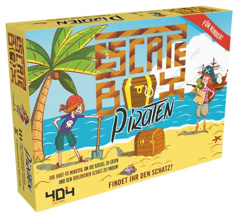 404 Editions, Escape Box Piraten, Kinderspiel, Rätselspiel, 2-5 Spieler, Ab 7+ Jahren, 45+ Minuten, Deutsch