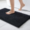 MIULEE Badematte 40x60 cm Schwarz – Super Saugfähiger Badteppich Weich & rutschfest, Waschbarer Badezimmerteppich aus Chenille Mikrofaser für Dusche & WC – Pflegeleichter Badvorleger für Zuhause