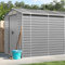 Festnight Gartenhaus Metall Geräteschuppen Stahl Geräteschuppen XXL Fahrradgarage Metallgerätehaus Hellgrau 191 x 640 x 198 cm