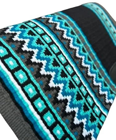 EQUIGEAR Western Show Horse Satteldecke aus neuseeländischer Wolle, Western-Design, handgefertigte Satteldecke, Wollpolster, Sensor Flex (Anpassung möglich) SA23 (34 x 32)