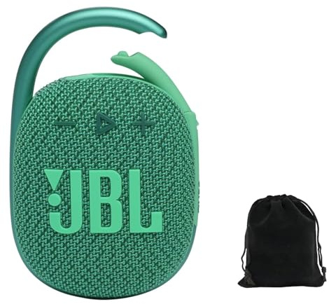 JBL Clip 4 Portable Bluetooth Speaker - IP67 Waterproof, Dustproof, 10 Hours Playtime, Integrated Carabiner, Ultra-Portable Design, Bold Style, Rich Pro Sound, Includes Pouch