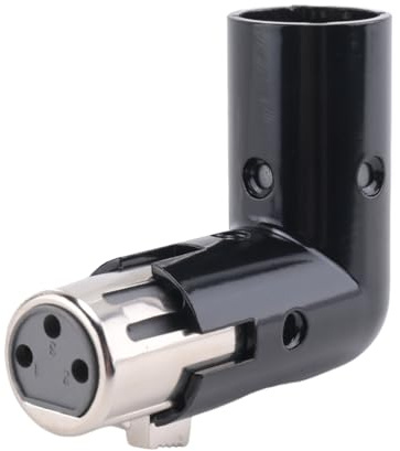 Reinscer 1 . roterande XLR-vinkeladapter med hane och kvinnlig L-formade kontakter, metalladapter med 4 justerbara vinkelpositioner