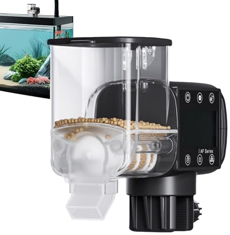 Distributore automatico di mangime per pesci, per laghetti, automatico, alimentato a batteria, con timer, alimentazione programmabile con display digitale, cibo intelligente