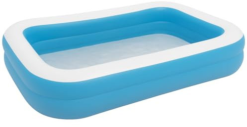 Large Inflatable Pool 1.95m x 1.4m – Family & Kids Outdoor Garden Swimming Paddling Pool – Heavy Gauge PVC – Easy to Inflate at Home – Includes Repair Patch – 440L Capacity – Pools for Garden