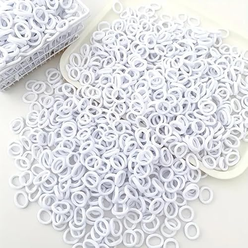 Lavema Elastici per capelli per ragazze e donne (bianco, 50 pezzi (piccoli)